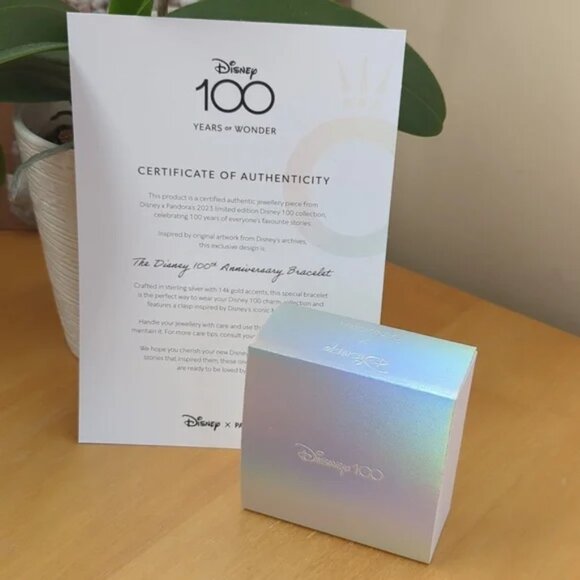 Pandora Disney 100th Anniversary Moments Snake Chain Bracelet Brand New - Picture 10 of 15